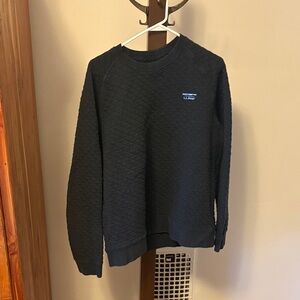 LL Bean black quilted sweatshirt L